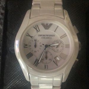 Emporia Armani gray Ceramica watch- AR1460